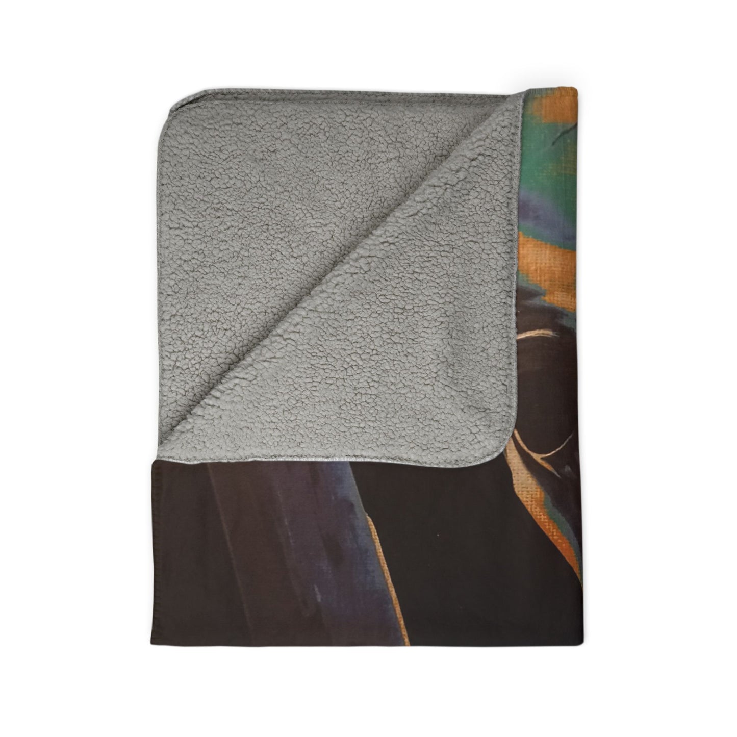 Laser Engraved Original Art Fleece Sherpa Blanket