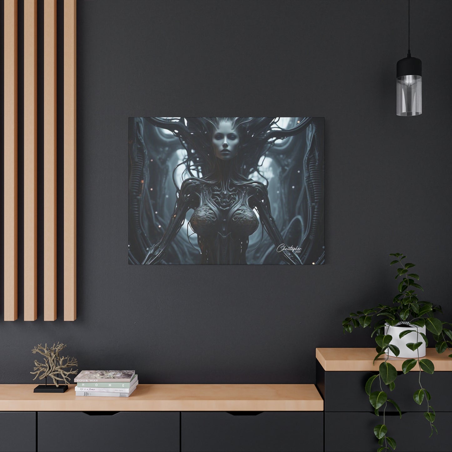 Futuristic Matte Canvas Wall Art – 1.25" Stretched