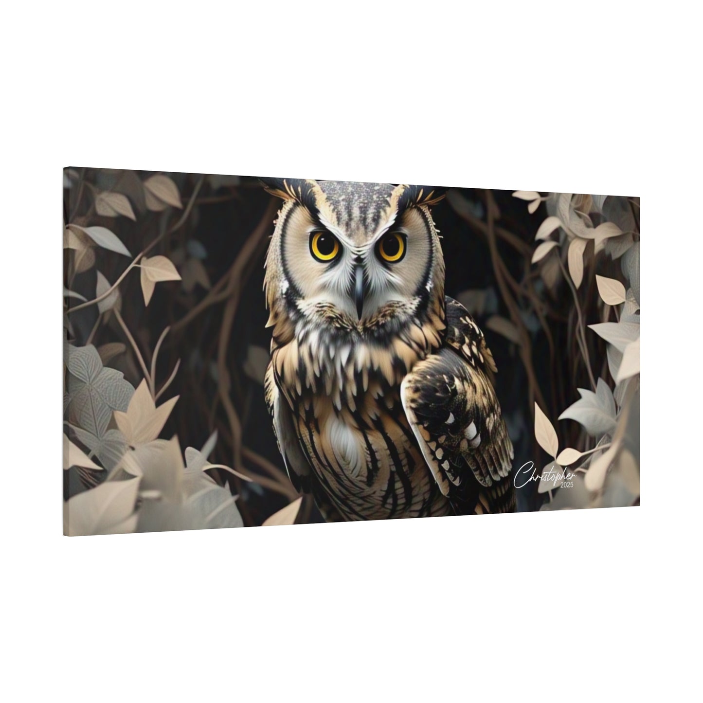 Realistic Owl Canvas Art - Nature Wall Decor for Home & Office