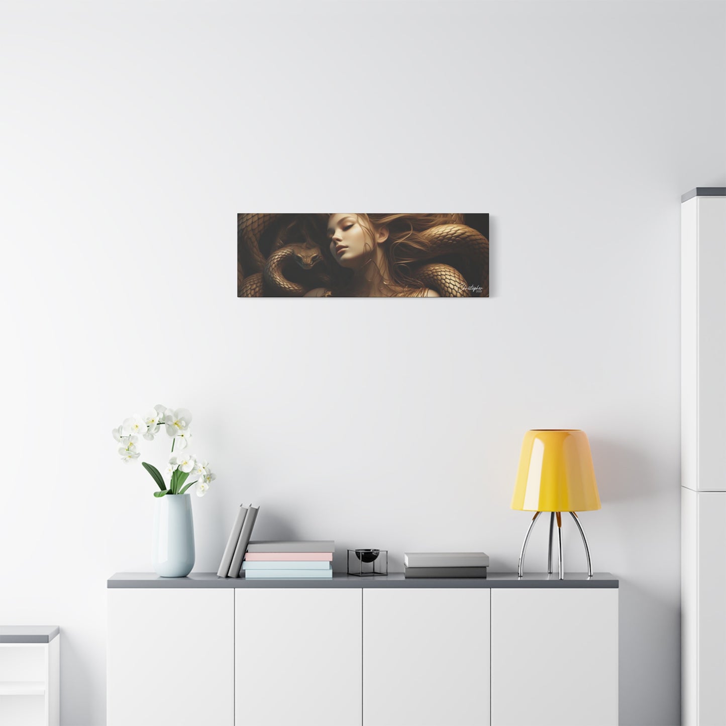 Goddess of Serpents Canvas Art - Stretched Matte Wall Decor