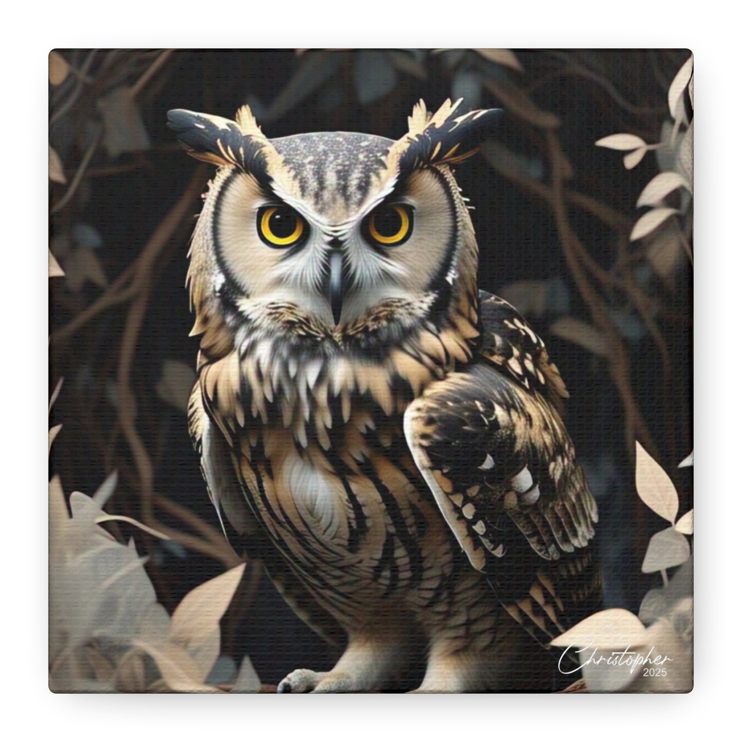 Realistic Owl Canvas Art - Nature Wall Decor for Home & Office