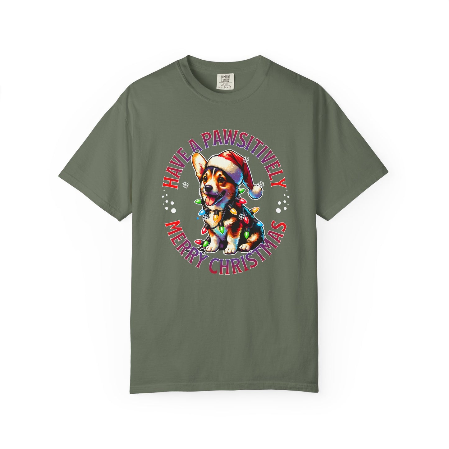 Christmas Corgi T-Shirt – "Have a Pawsitively Merry Christmas" Holiday Tee