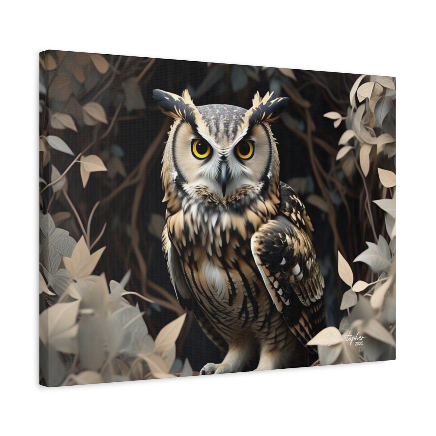 Realistic Owl Canvas Art - Nature Wall Decor for Home & Office