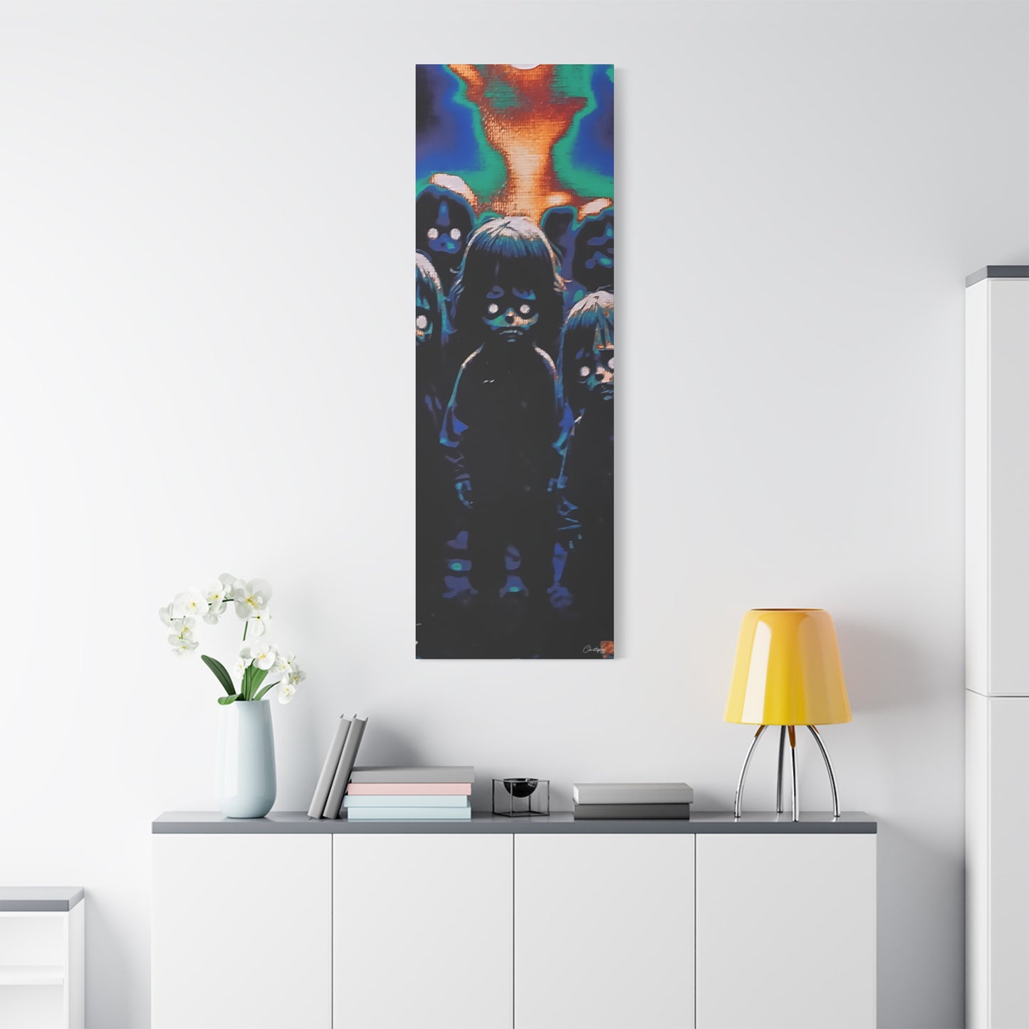 Original Laser Engraved Art, Full Wrapped Edges, Matte Canvas, Stretched, 1.25"