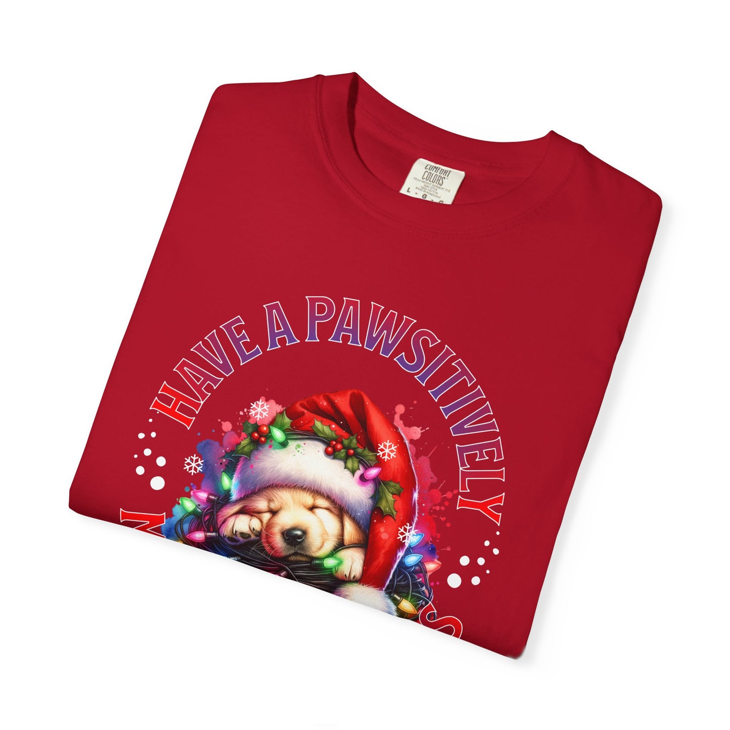 Christmas Puppy T-Shirt — "Have a Pawsitively Merry Christmas" Holiday Tee