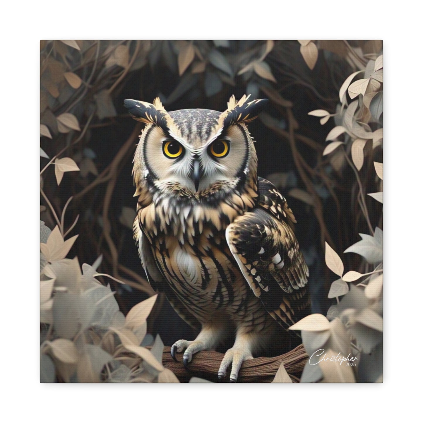 Realistic Owl Canvas Art - Nature Wall Decor for Home & Office