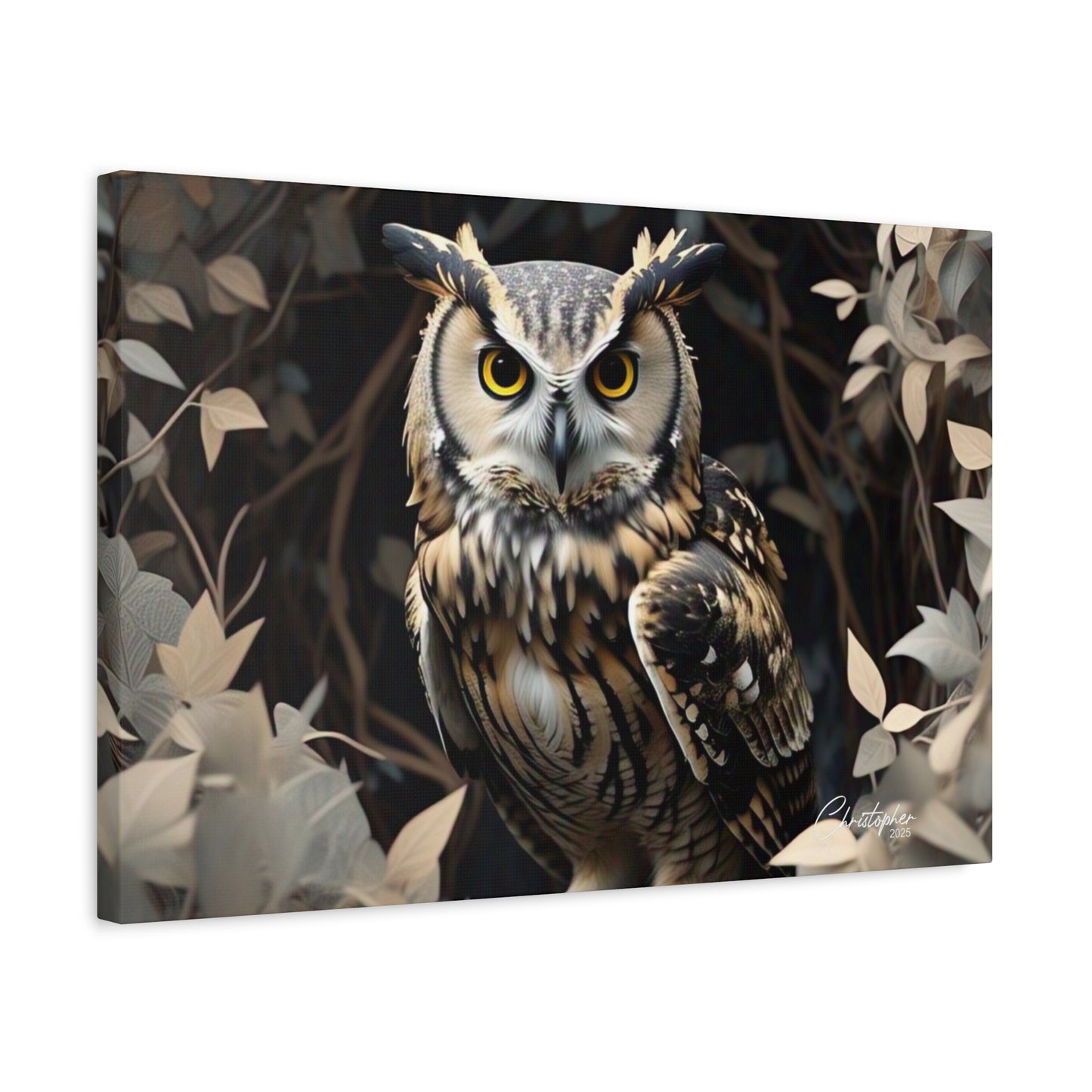 Realistic Owl Canvas Art - Nature Wall Decor for Home & Office