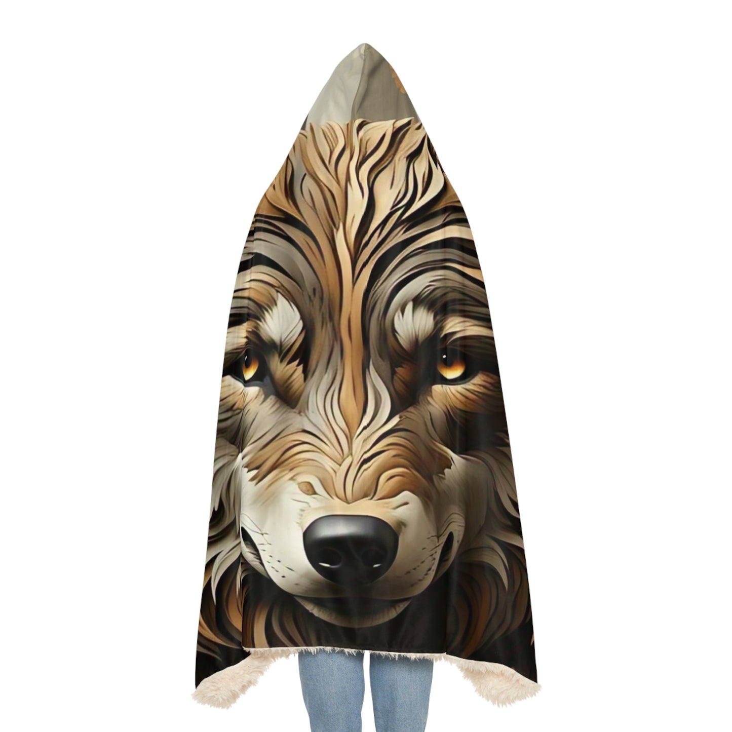 Cozy Wolf Snuggle Blanket, Warm Throw for Camping, Home Decor, Gifts for Nature Lovers, Fall Collectibles, Boho Style Blanket