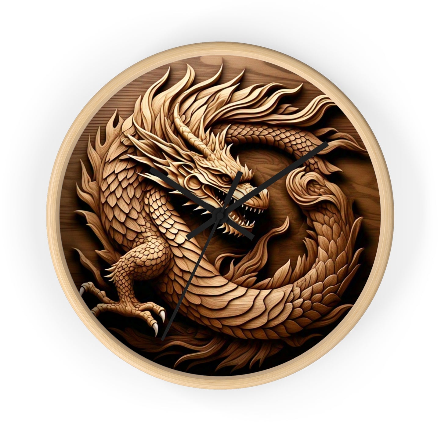Dragon Wall Clock - Asian Inspired Decor, Fantasy Home Accent, Gift for Dragon Lovers, Unique Wall Art, Timeless Elegance