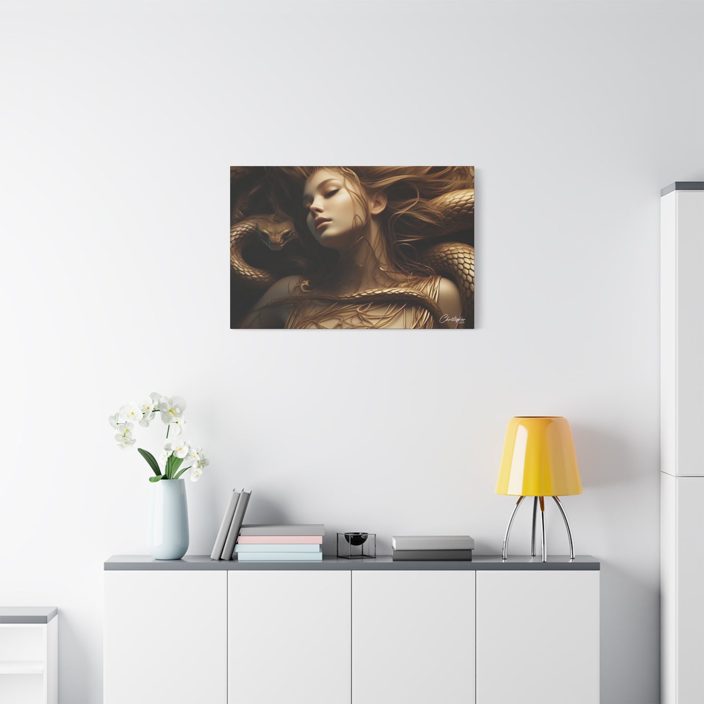 Goddess of Serpents Canvas Art - Stretched Matte Wall Decor
