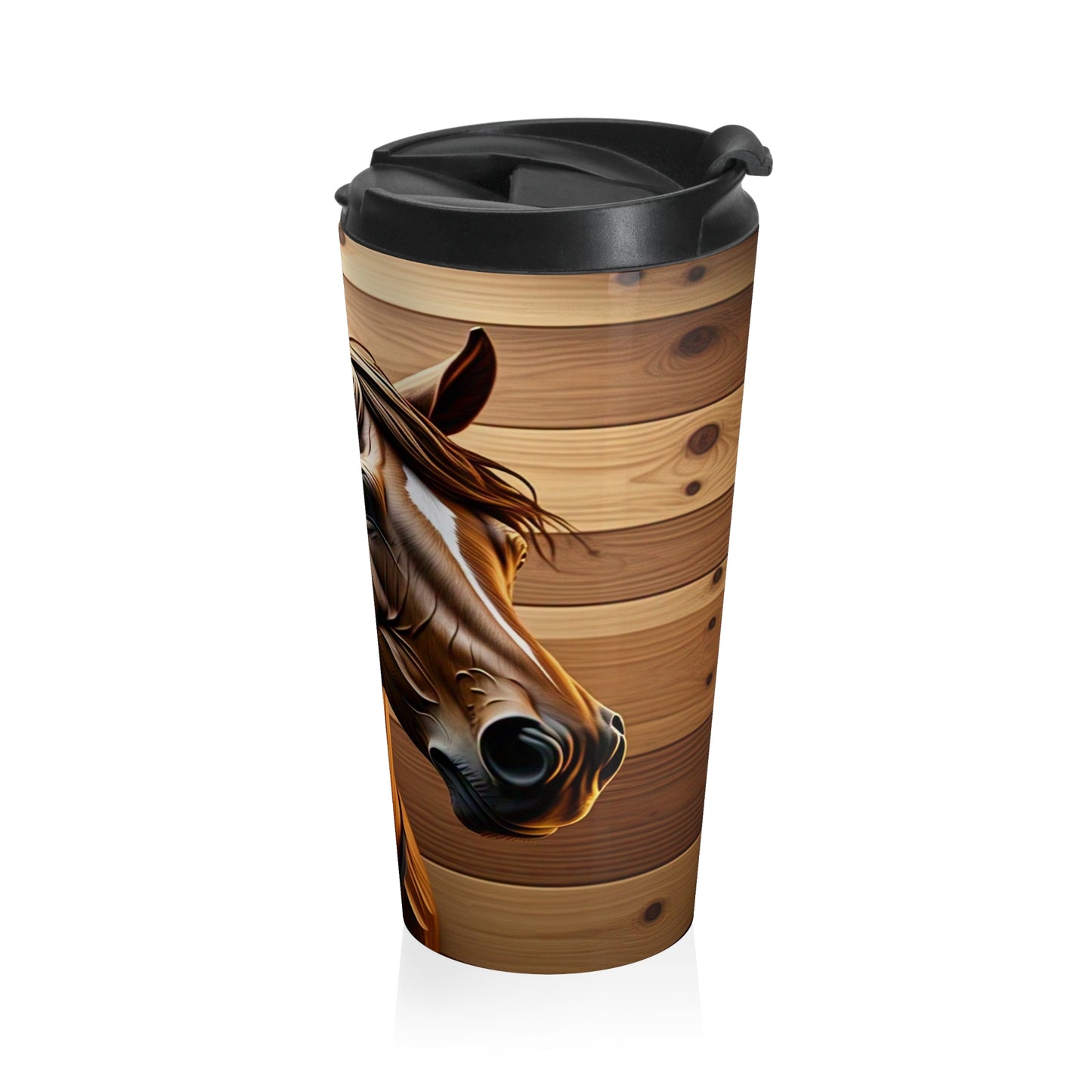 Rustic Horse Travel Mug | Equestrian Gift | Coffee Lover's Companion | Outdoor Adventure Cup | Farmhouse Decor