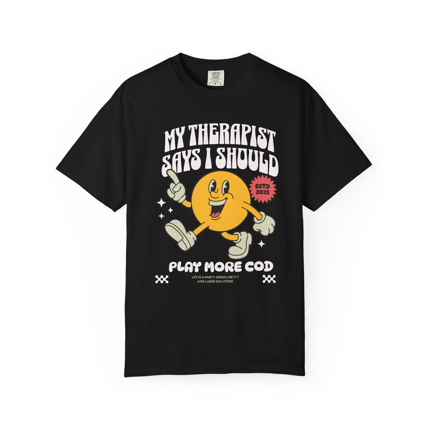 Play More COD T-Shirt, Unisex Garment-Dyed Tee, Gamer Gift, Fun Relaxed Style, Casual Brag Tee, Therapy Humor Shirt