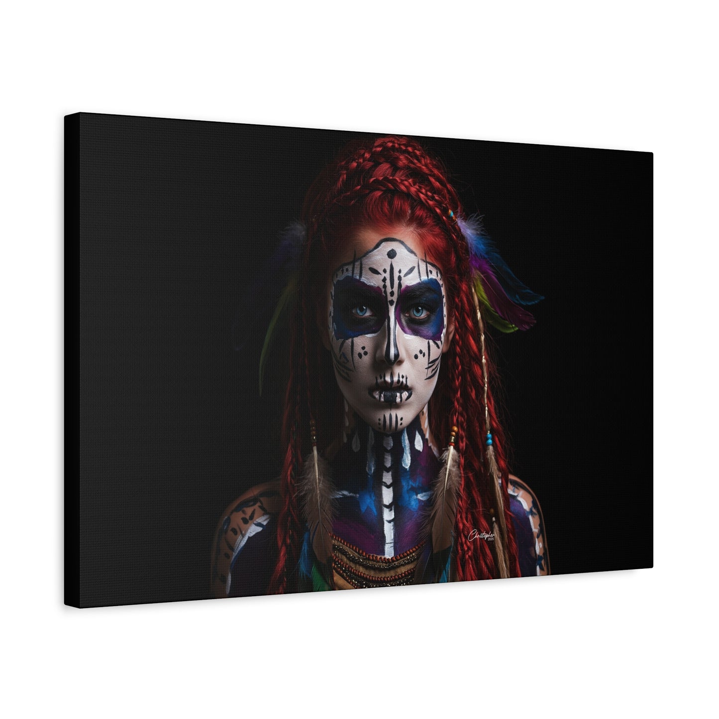 Colorful Tribal Art Canvas Print - Bohemian Home Decor