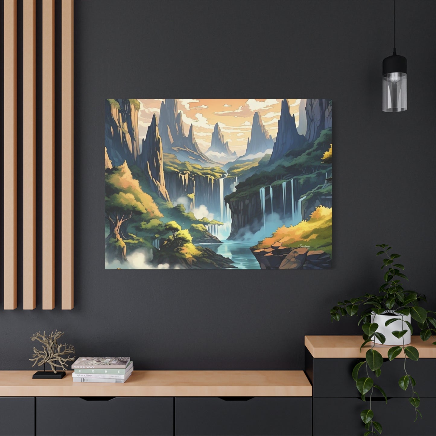 Serene Landscape Canvas Wall Art, Nature Home Decor, Tranquil Living Room Accent, Gift for Nature Lovers, Gallery Wall Piece