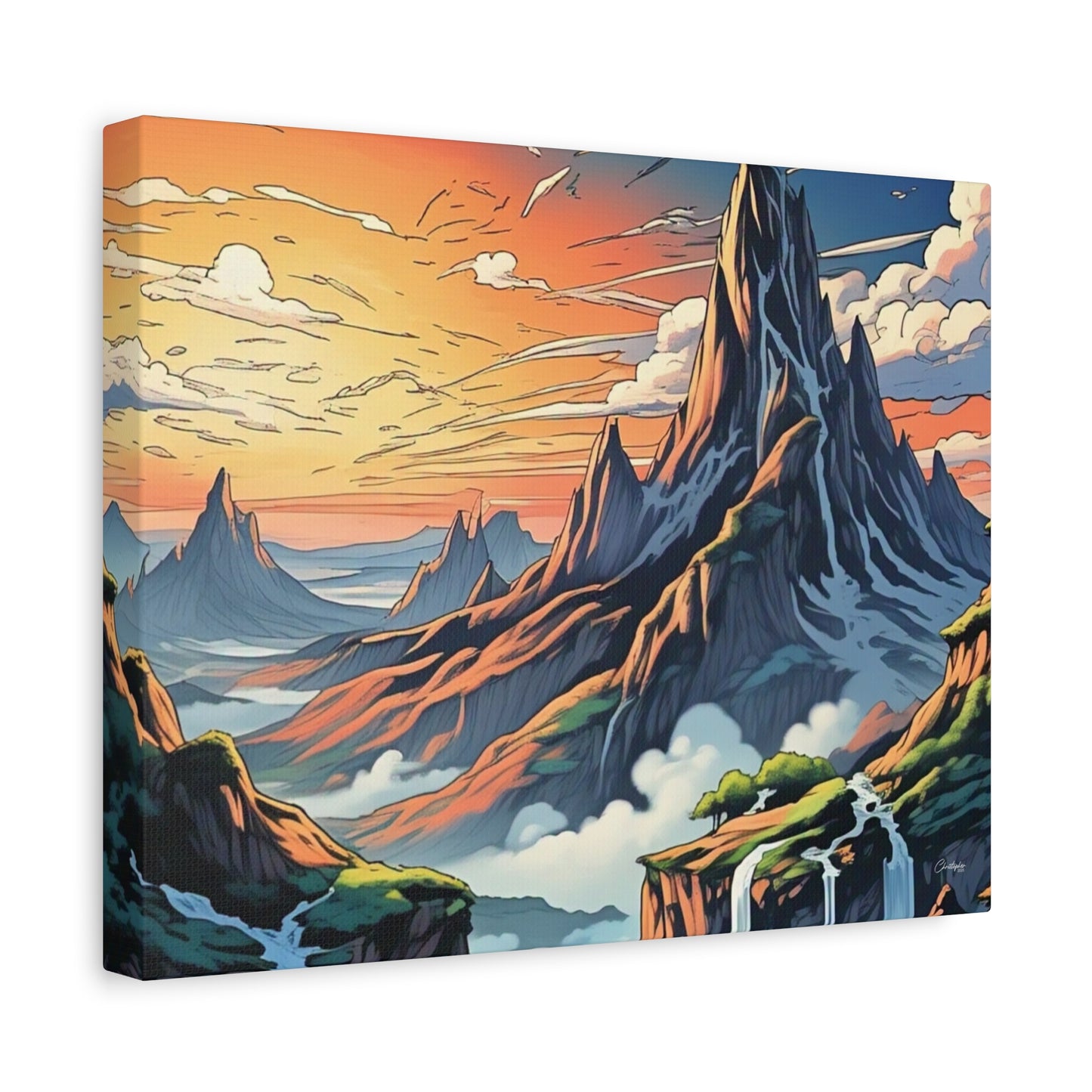 Stretched Canvas Art Print, Mountain Sunrise Landscape Decor, Wall Art for Home, Gift for Nature Lovers, Perfect for Living Room, [...]