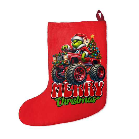 Christmas Stocking — Grinch Monster Truck "Merry Christmas" Holiday Stocking