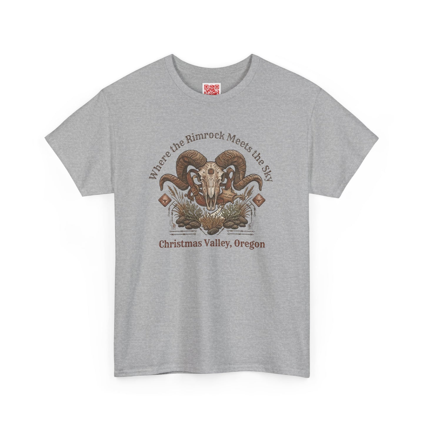 Ram Skull Graphic Tee Double Sided — 'Chestnut Valley, Oregon' Vintage Occult Shirt