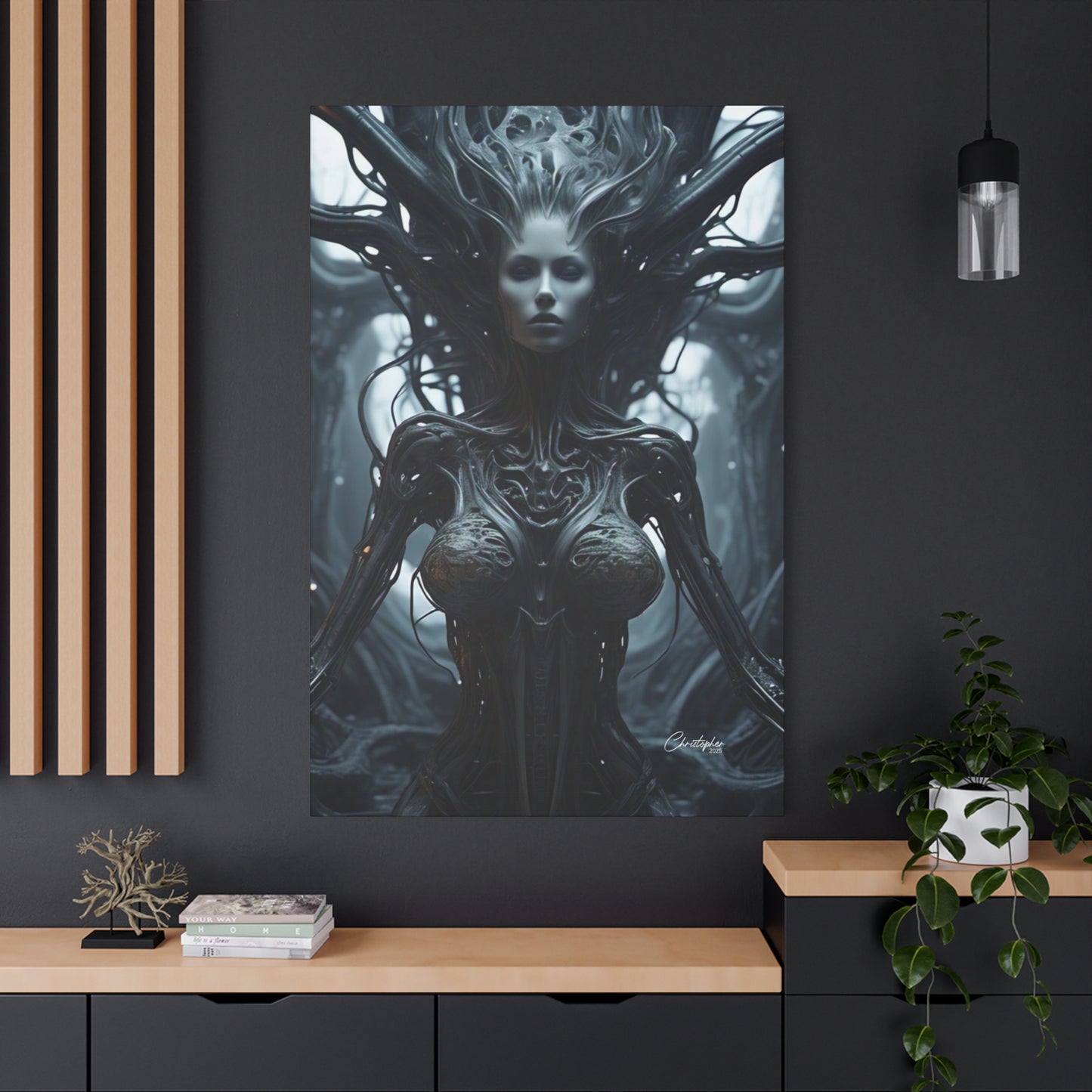 Futuristic Matte Canvas Wall Art – 1.25" Stretched