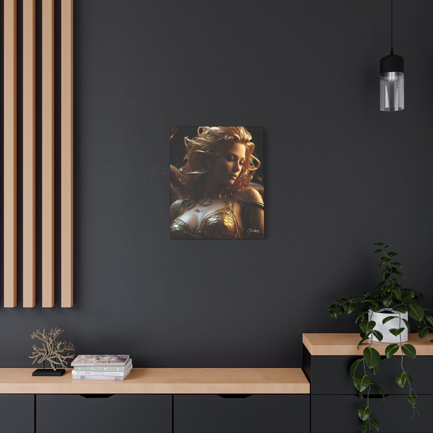 Fantasy Art Canvas Print - Serpent Goddess Home Decor