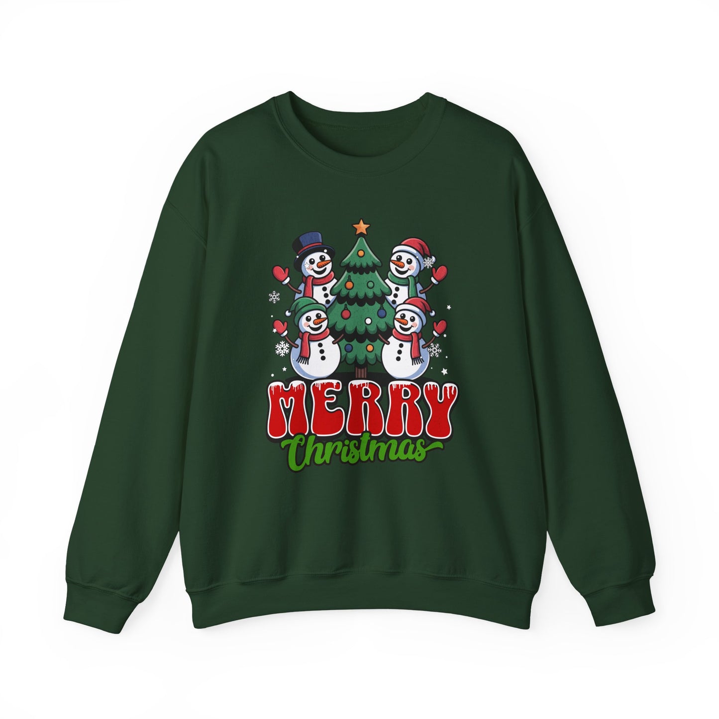 Merry Christmas Snowman Crewneck Sweatshirt