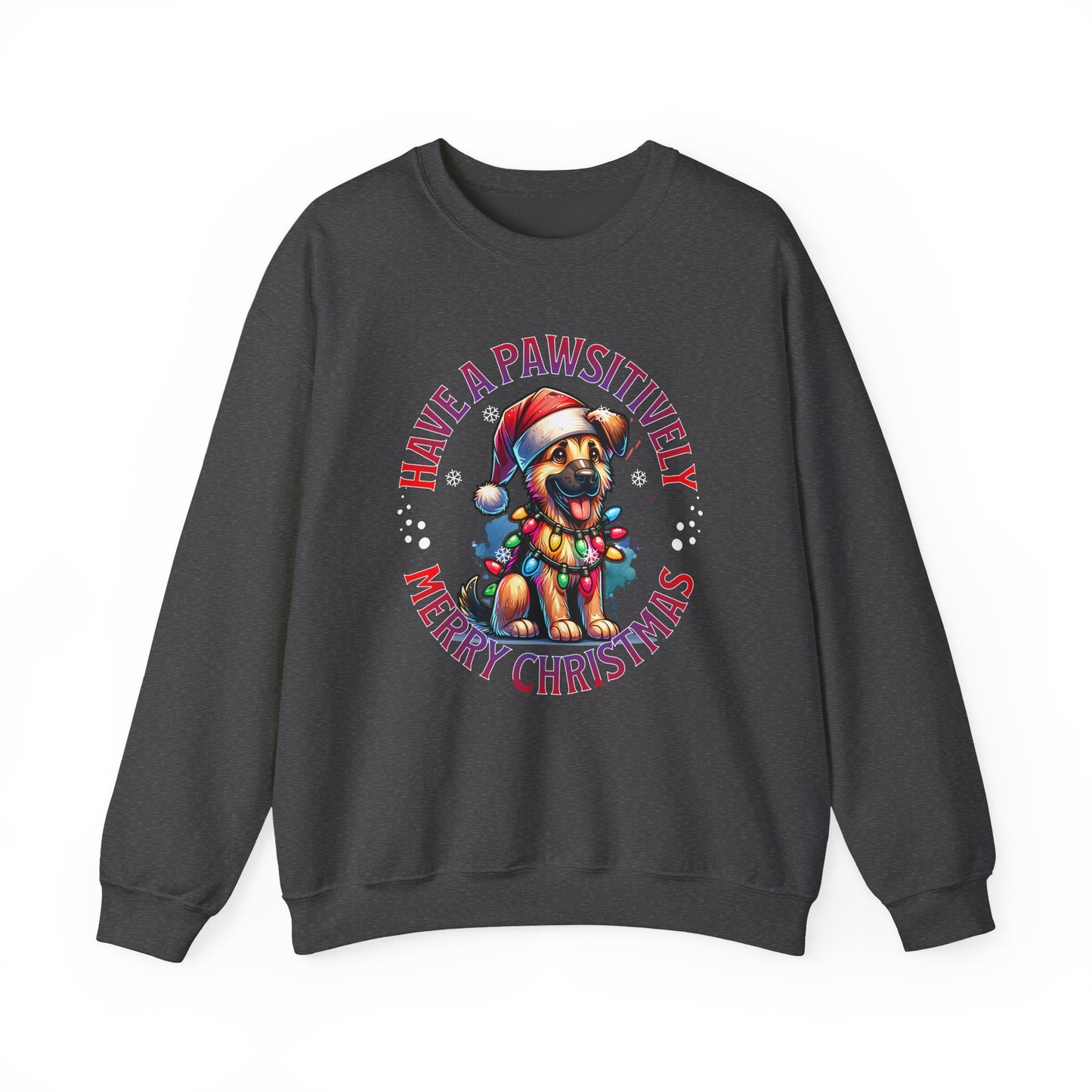 Christmas German Shepard Sweatshirt – "Have a Pawsitively Merry Christmas" Crewneck