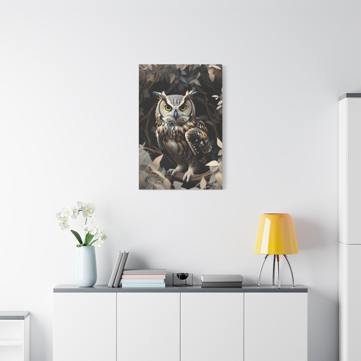 Realistic Owl Canvas Art - Nature Wall Decor for Home & Office