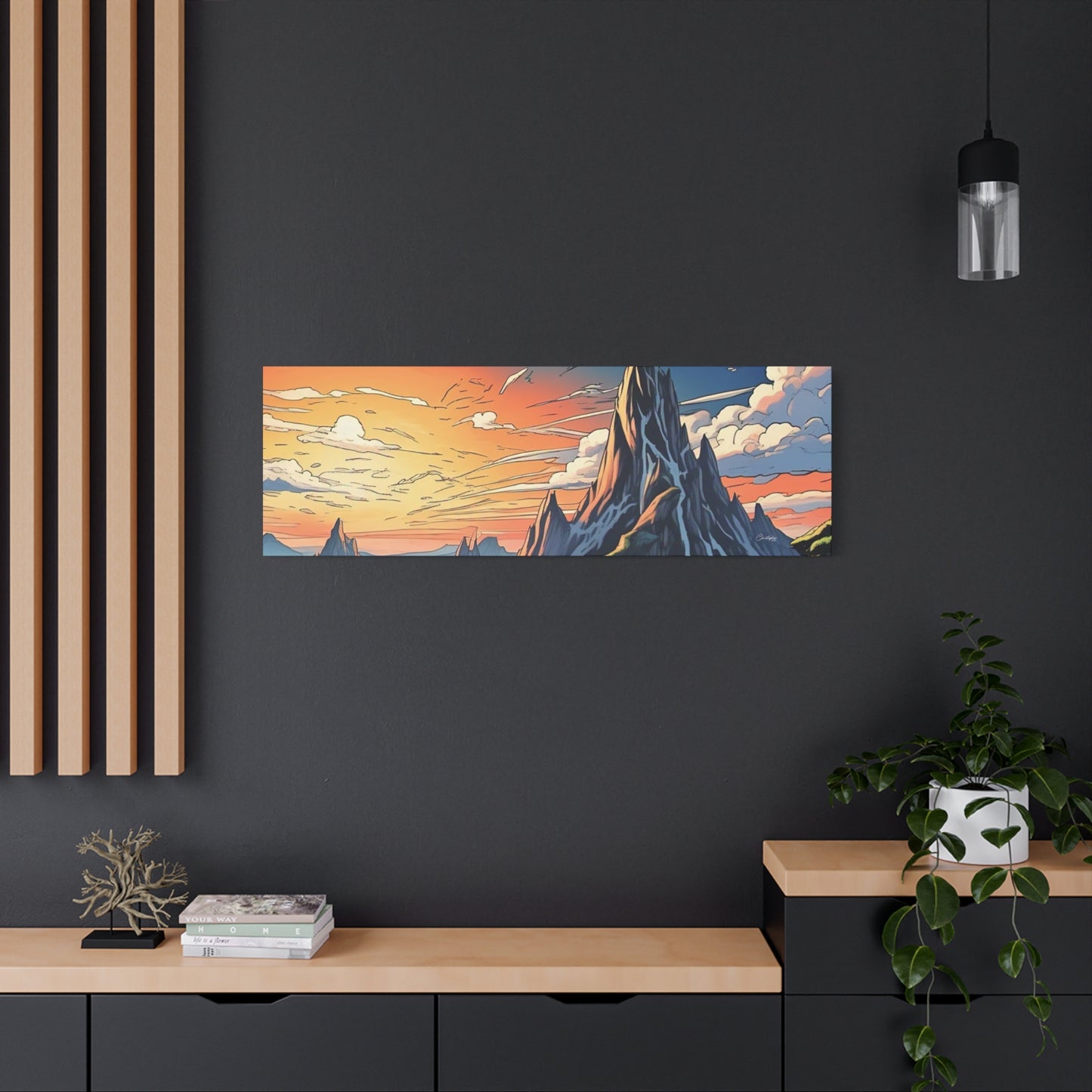 Stretched Canvas Art Print, Mountain Sunrise Landscape Decor, Wall Art for Home, Gift for Nature Lovers, Perfect for Living Room, [...]