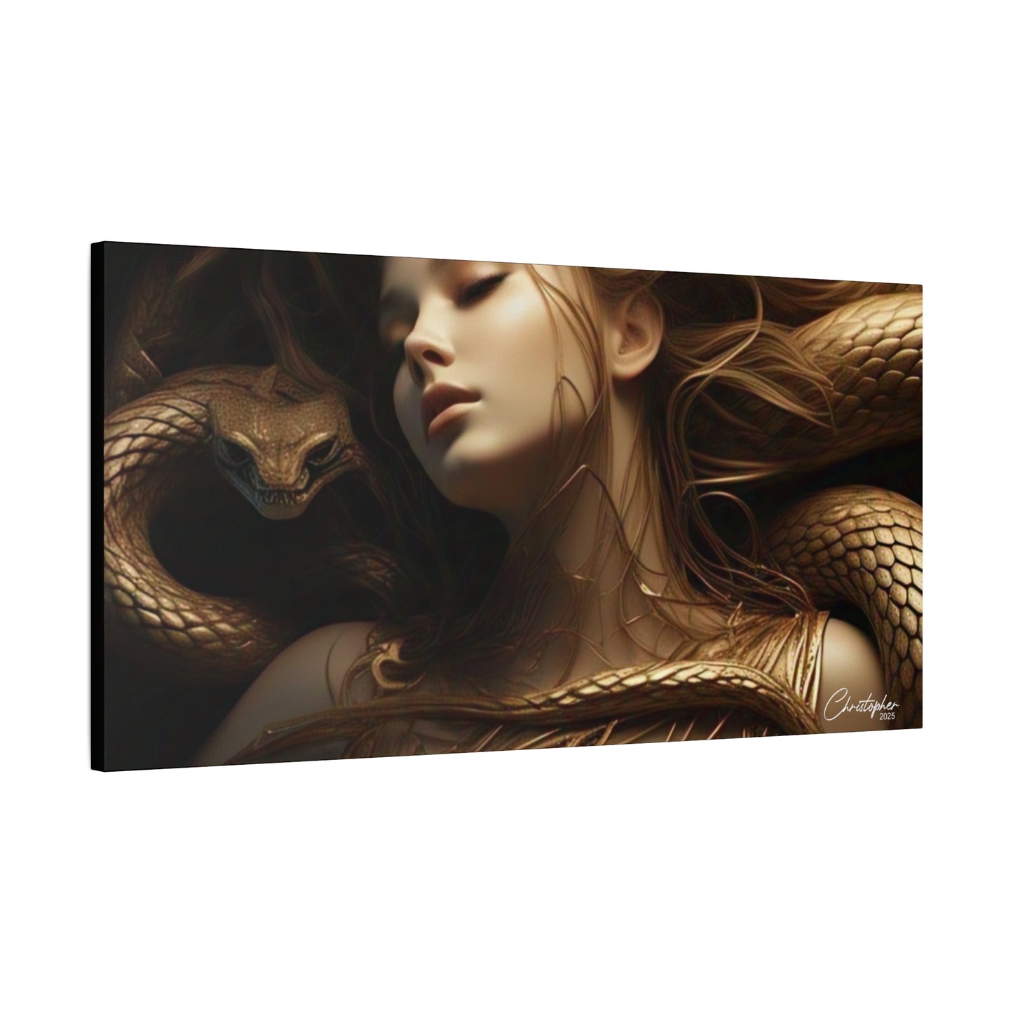 Goddess of Serpents Canvas Art - Stretched Matte Wall Decor