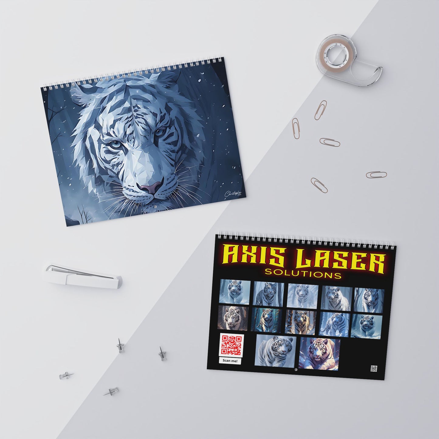 Majestic Tiger Wall Calendar 2026, Animal Lover Gift, Home Decor, Nature Enthusiast Calendar, Wildlife Art, Monthly Planner