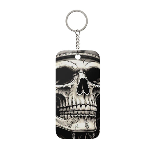 Skull Keychain Charm — Double-Sided Gothic Skull Keyring