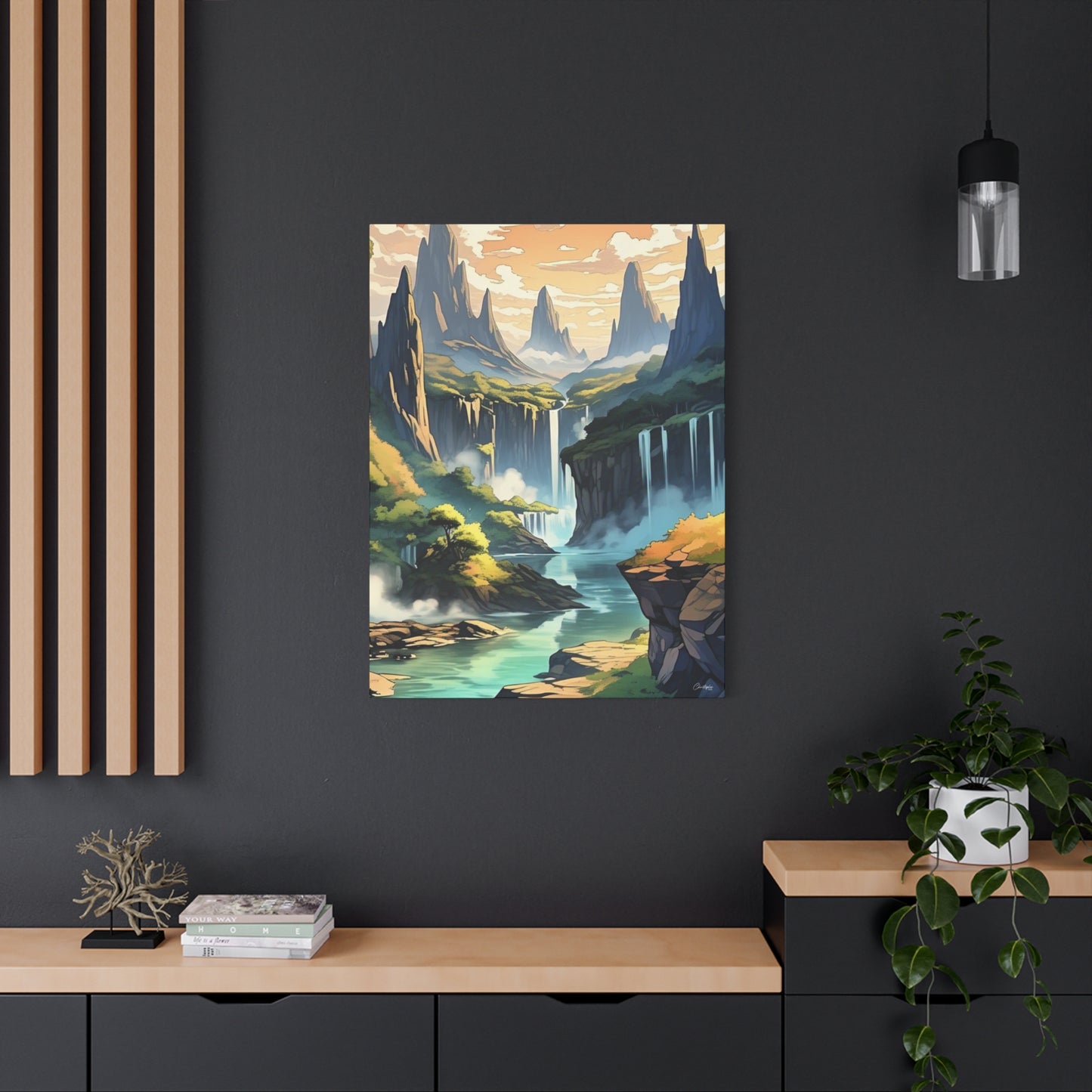 Serene Landscape Canvas Wall Art, Nature Home Decor, Tranquil Living Room Accent, Gift for Nature Lovers, Gallery Wall Piece