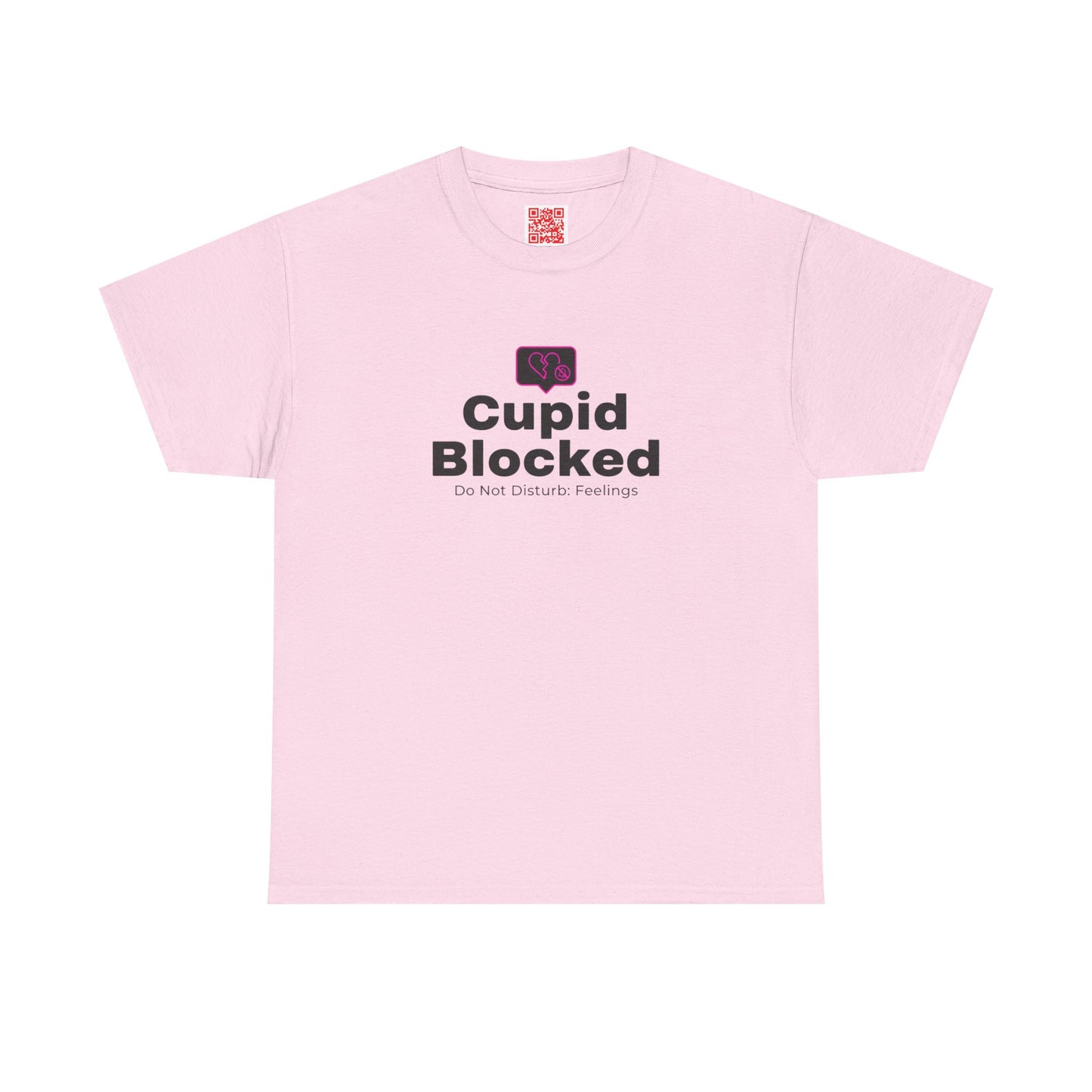 Cupid Blocked T-Shirt — Funny Anti-Valentine Graphic Tee