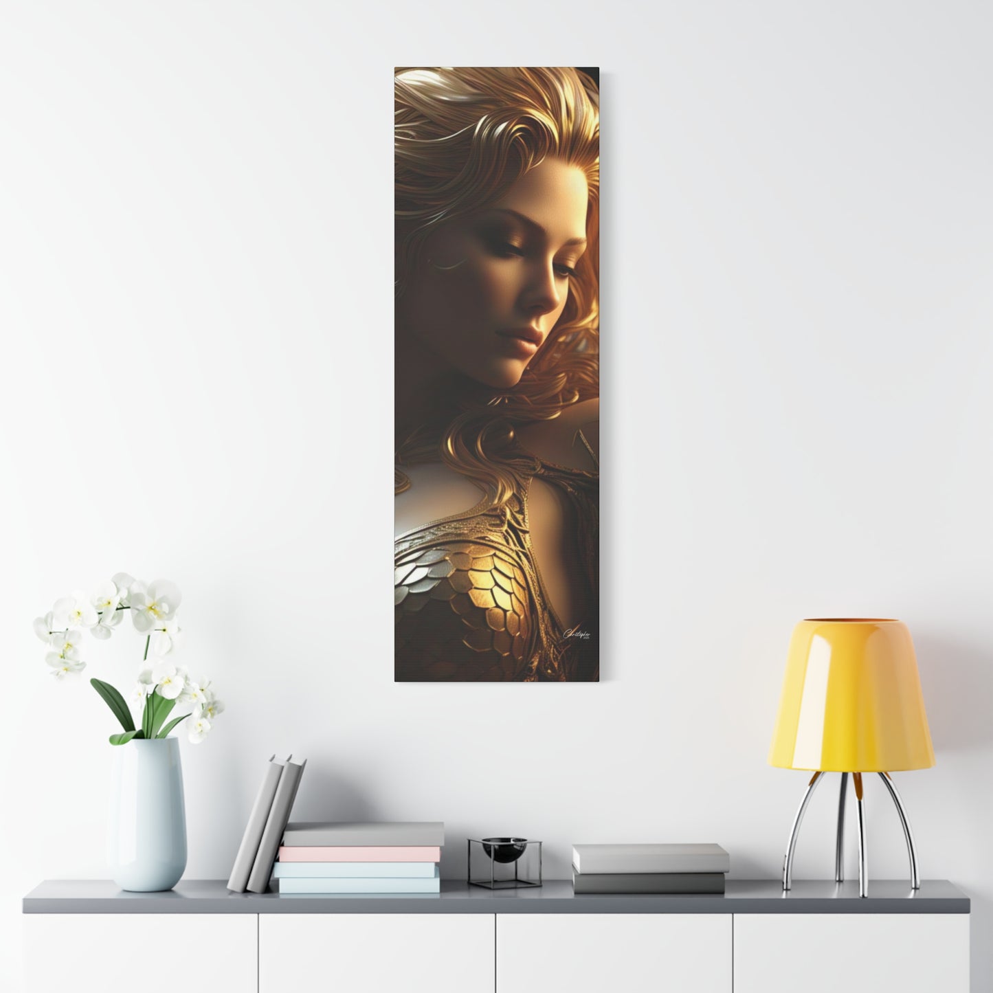 Fantasy Art Canvas Print - Serpent Goddess Home Decor