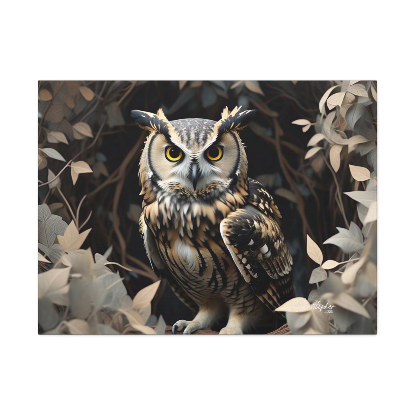Realistic Owl Canvas Art - Nature Wall Decor for Home & Office