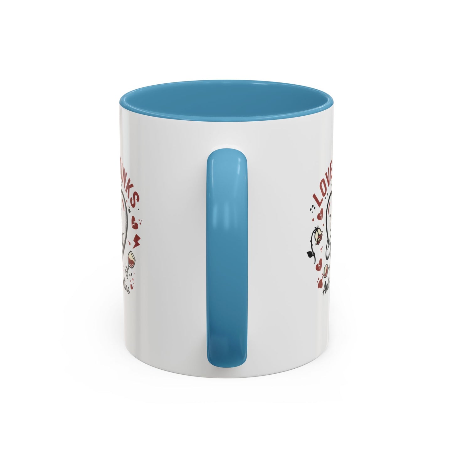 Coffee Mug — "Love Stinks" Anti-Valentine Heart Accent Mug (11/15oz)