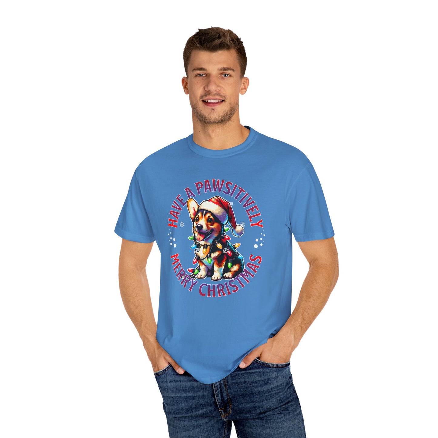 Christmas Corgi T-Shirt – "Have a Pawsitively Merry Christmas" Holiday Tee