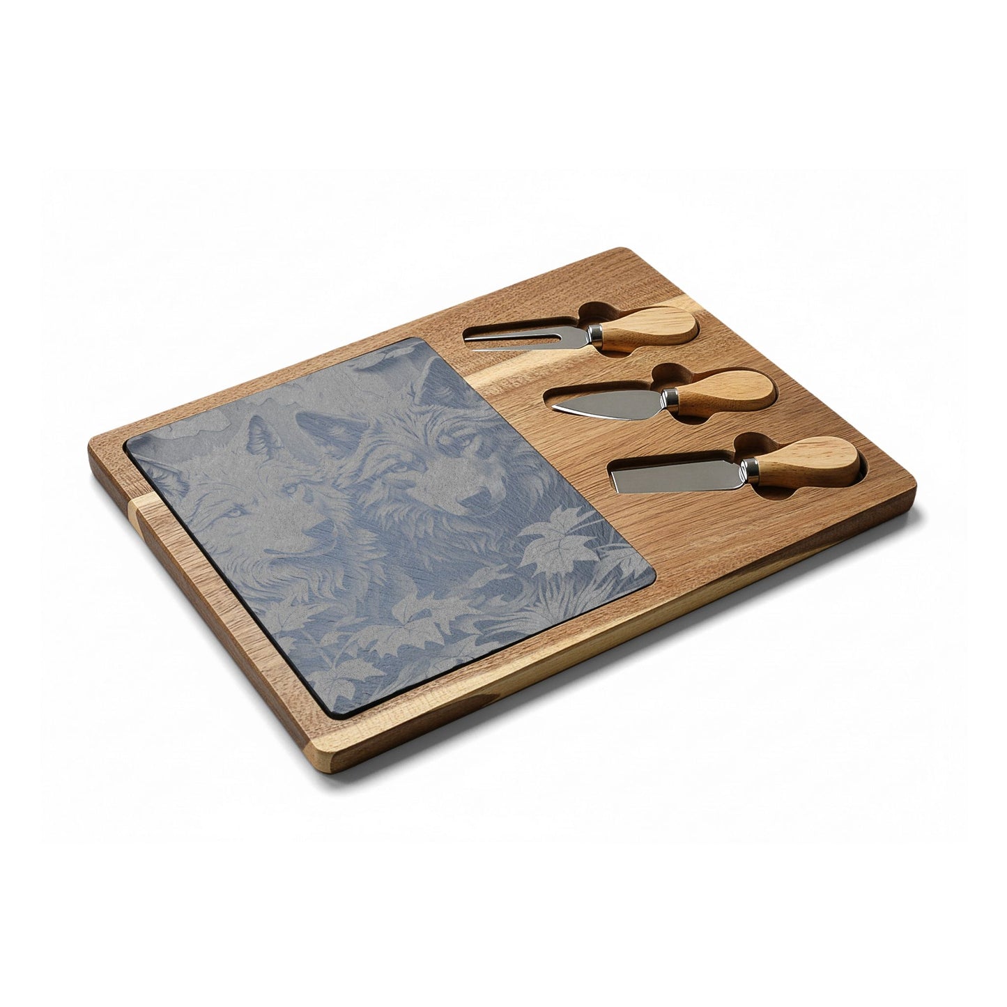 Engraved Wolf Charcuterie Board