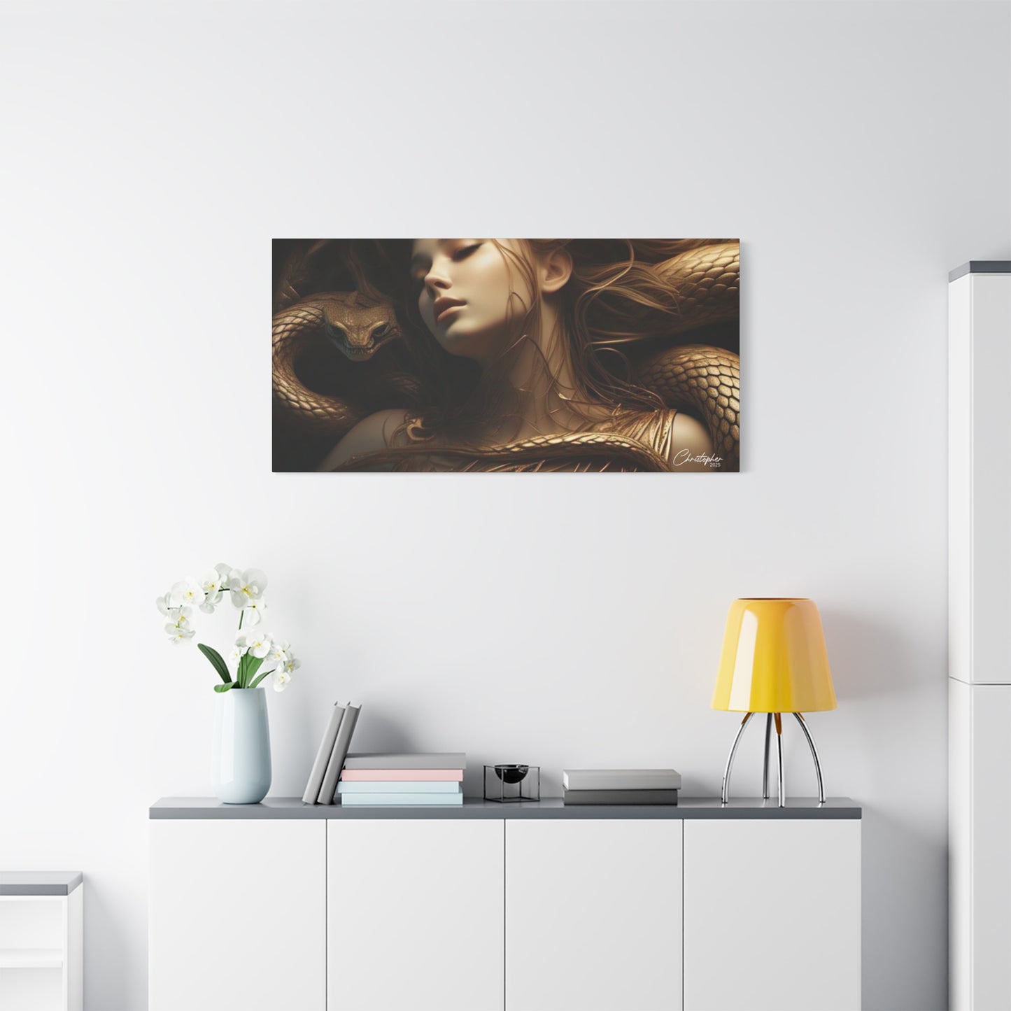 Goddess of Serpents Canvas Art - Stretched Matte Wall Decor