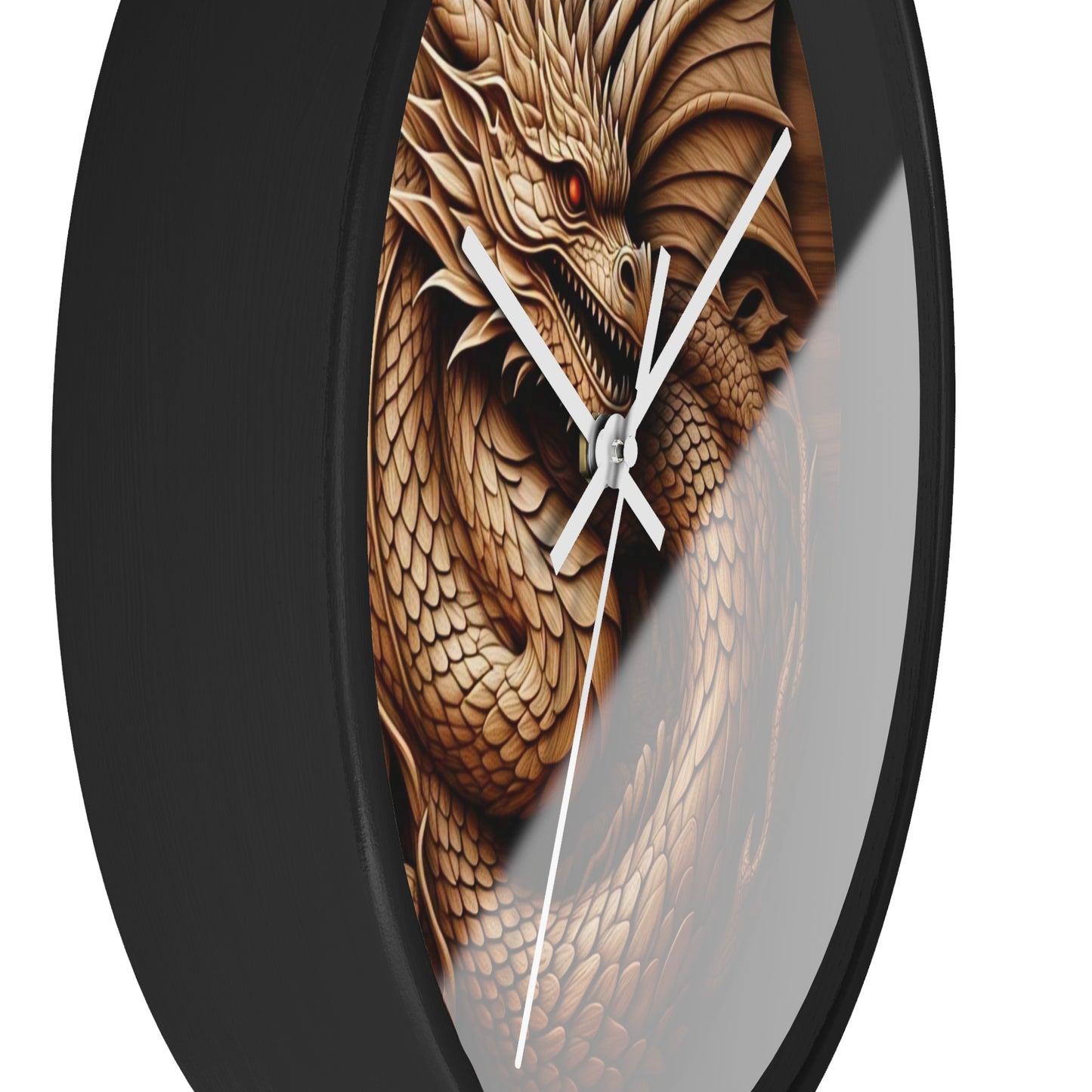 Dragon Art Wall Clock, Unique Home Decor, Fantasy Gift, Asian Inspiration, Timeless Wall Art