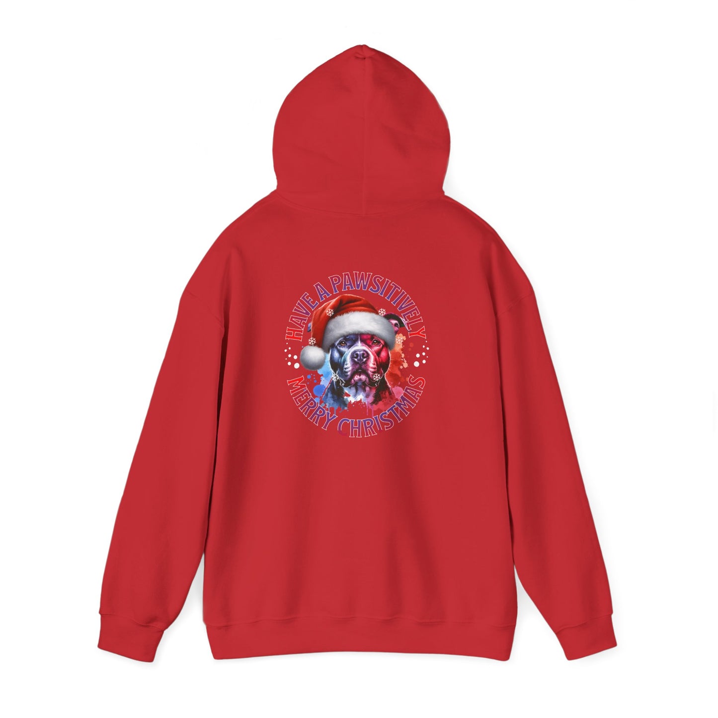 Christmas Pack Pit Bull Hoodie – "Have a Pawsitively Merry Christmas" Festive Sweatshirt