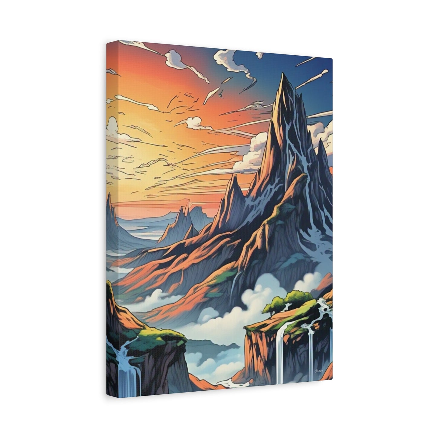 Stretched Canvas Art Print, Mountain Sunrise Landscape Decor, Wall Art for Home, Gift for Nature Lovers, Perfect for Living Room, [...]