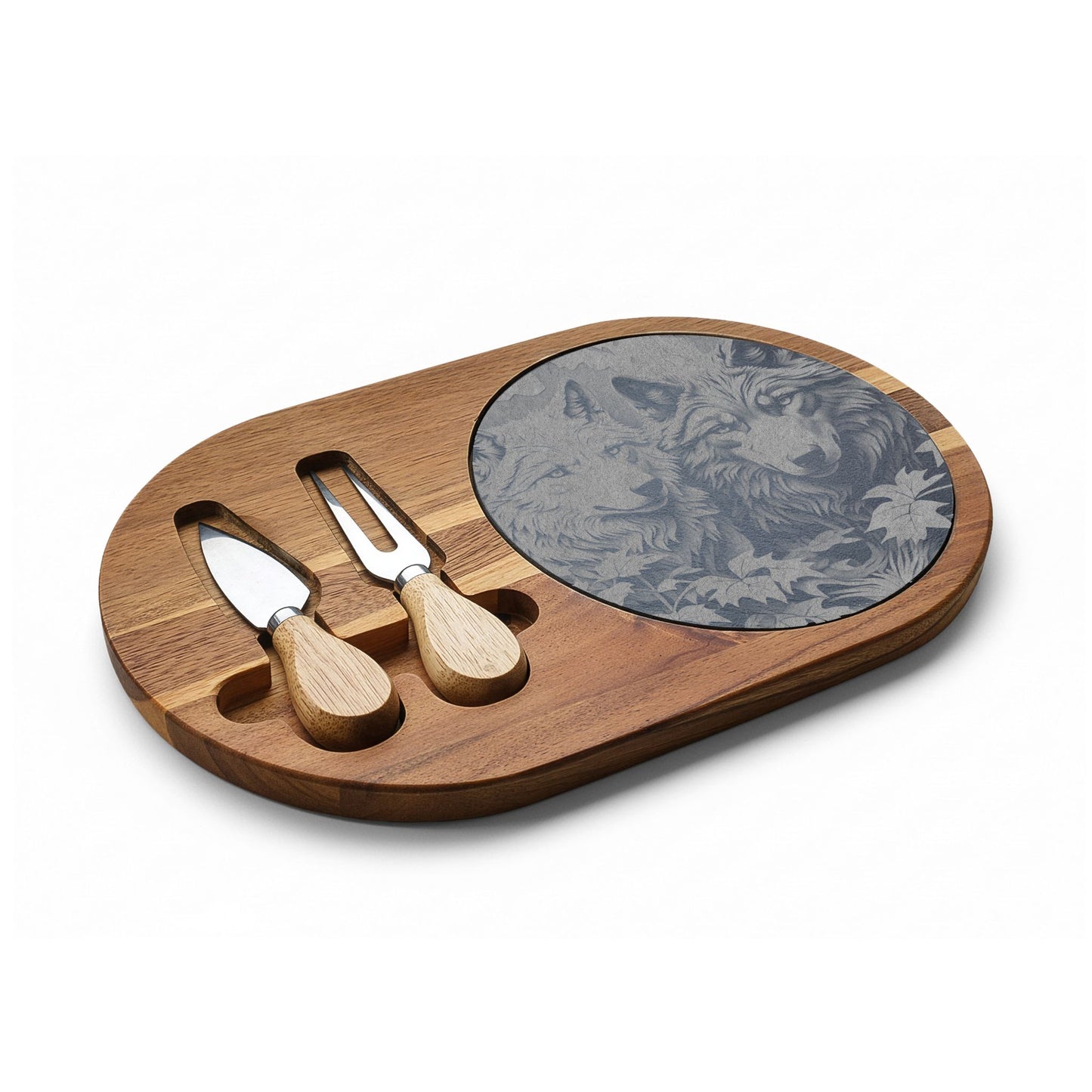 Engraved Wolf Charcuterie Board