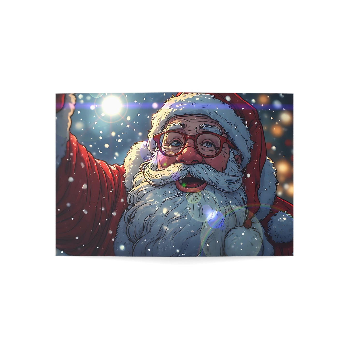 Festive Santa (Christmas Selfies) Greeting Cards - Holiday Magic Collection