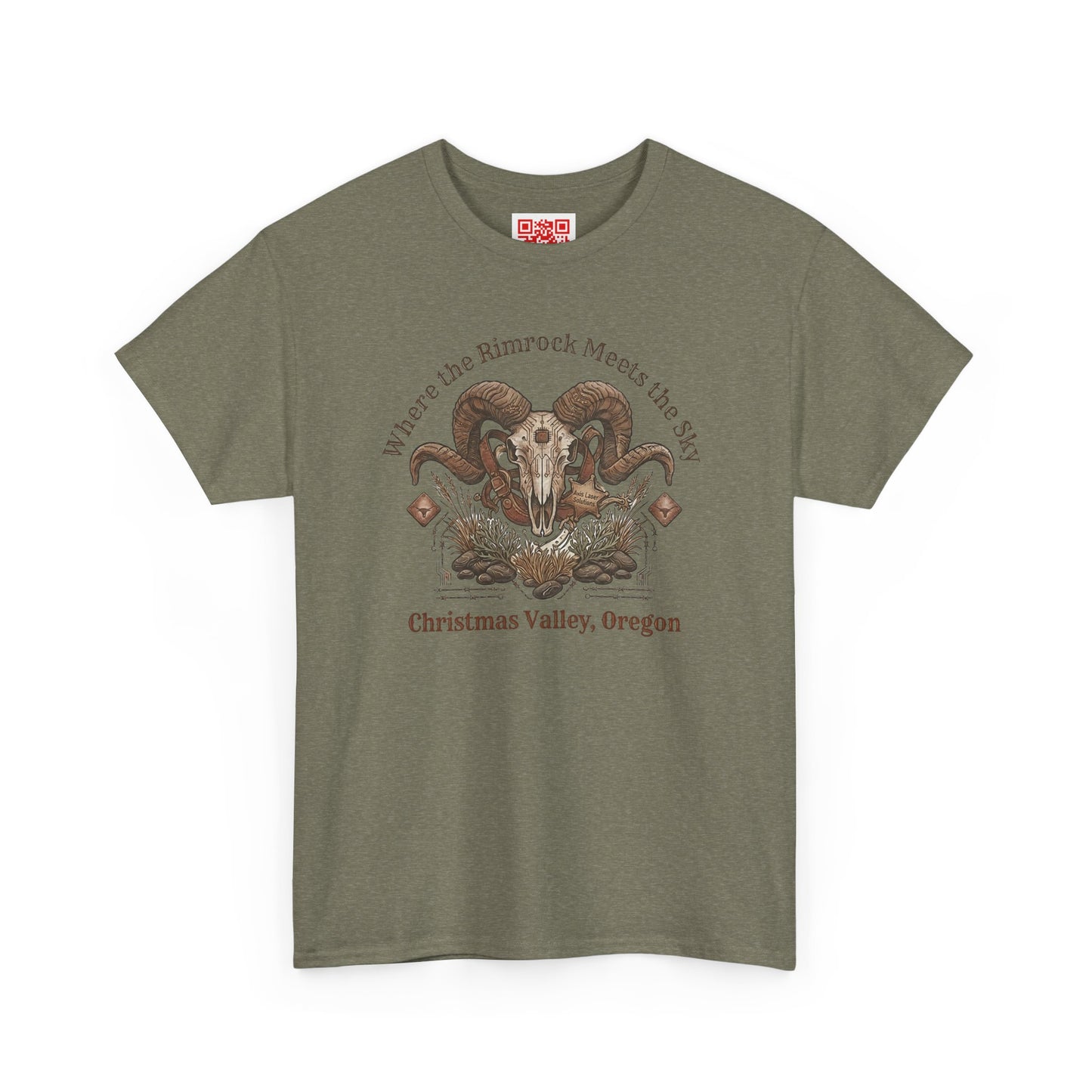 Ram Skull Graphic Tee — Christmas Valley, Oregon Vintage Desert Vibe