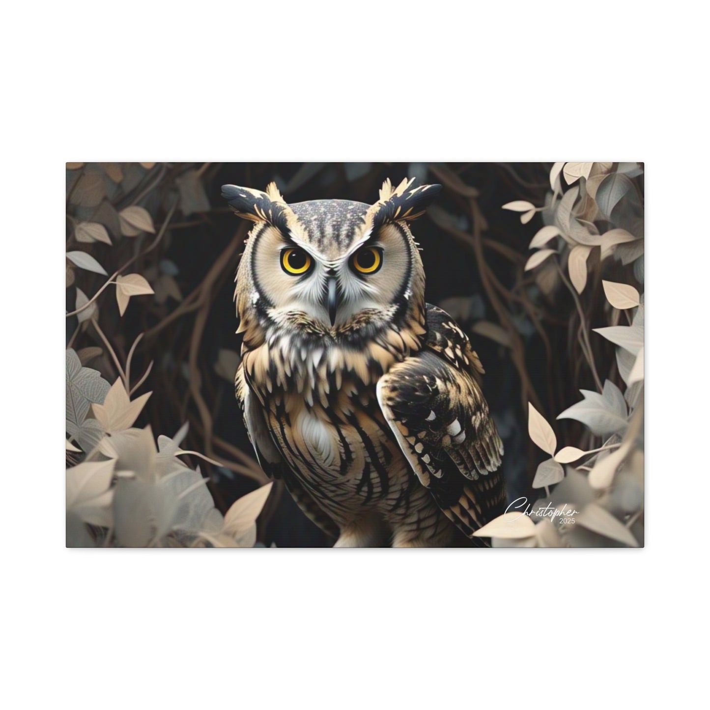 Realistic Owl Canvas Art - Nature Wall Decor for Home & Office