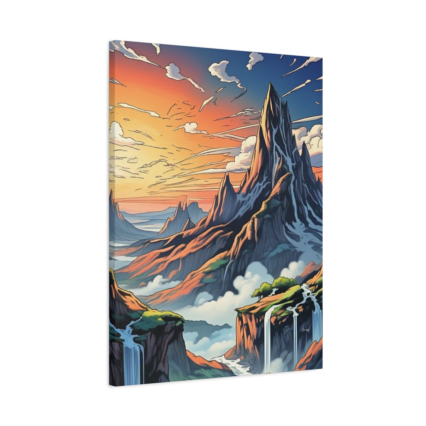 Stretched Canvas Art Print, Mountain Sunrise Landscape Decor, Wall Art for Home, Gift for Nature Lovers, Perfect for Living Room, [...]