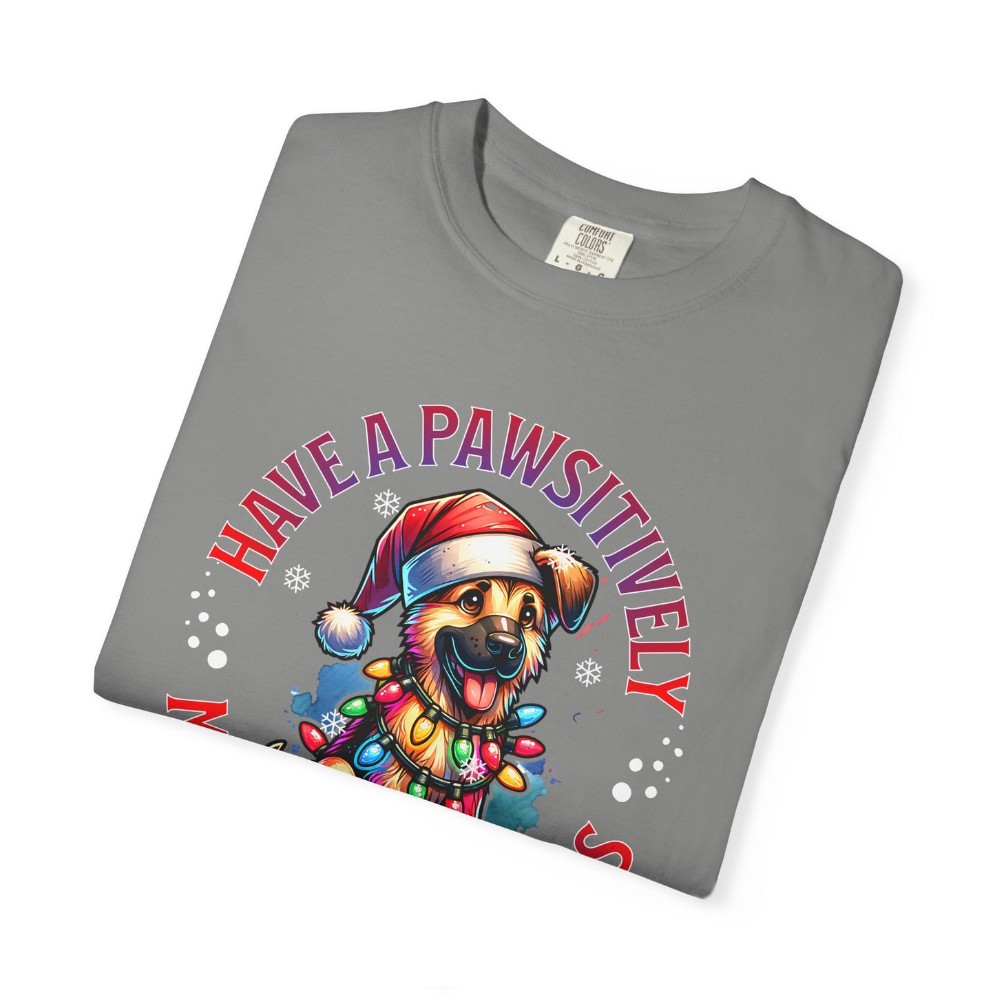 Christmas German Shepard T-Shirt — "Have a Pawsitively Merry Christmas" Holiday Tee