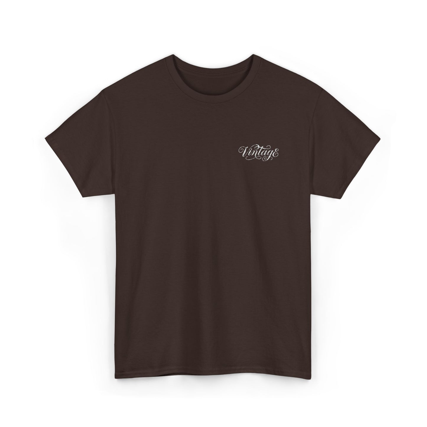 T-Shirt — Vintage in White Chest Logo Tee
