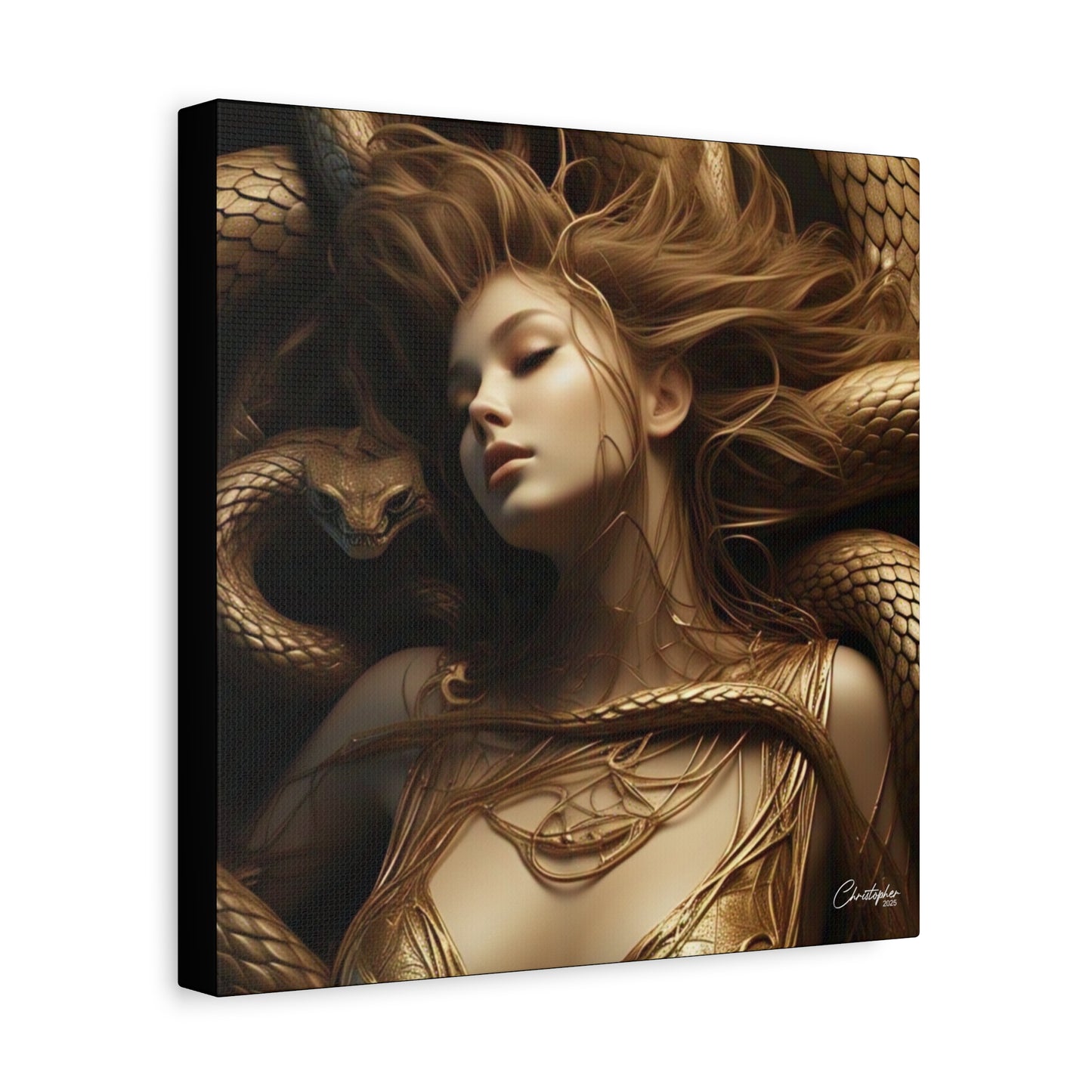 Goddess of Serpents Canvas Art - Stretched Matte Wall Decor