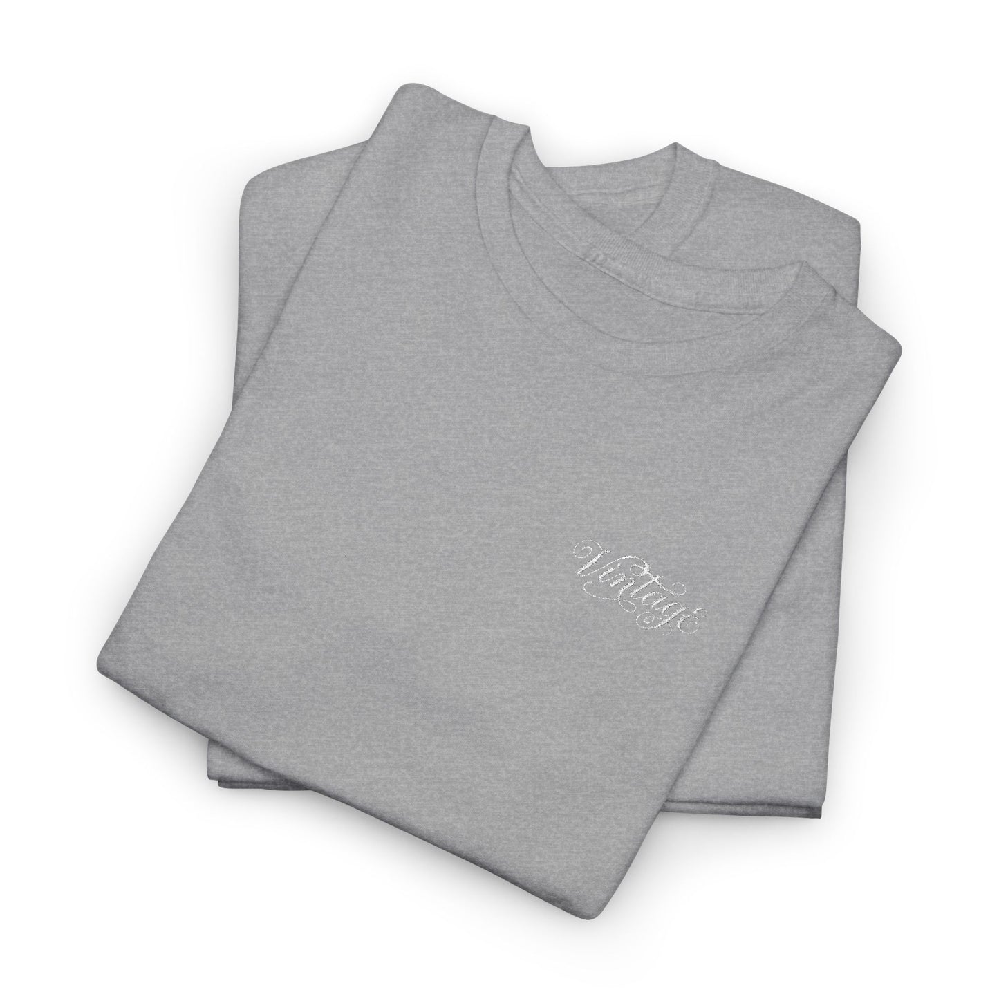 T-Shirt — Vintage in White Chest Logo Tee